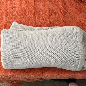 Threshold Gray Knit Throw Blanket